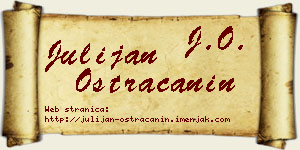 Julijan Ostraćanin vizit kartica